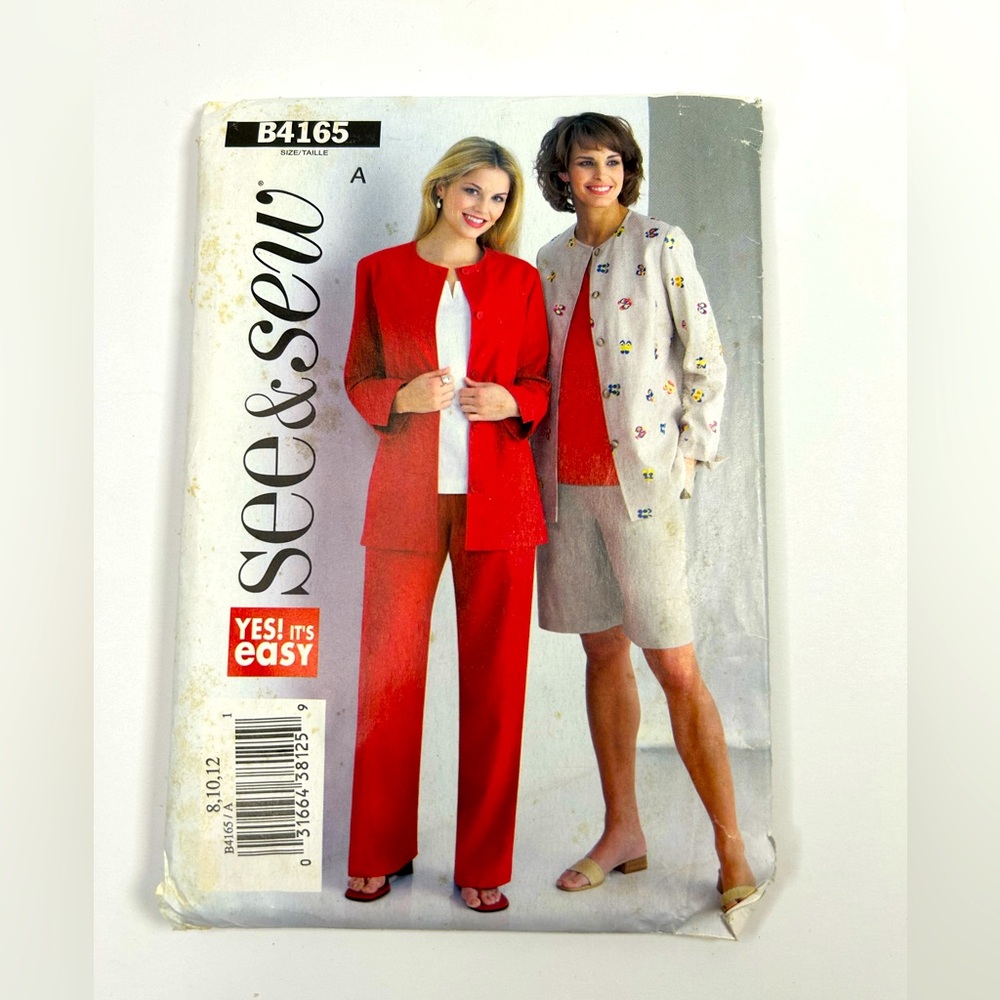 See And Sew B4165 Size 8-12  Uncut Sewing Pattern
